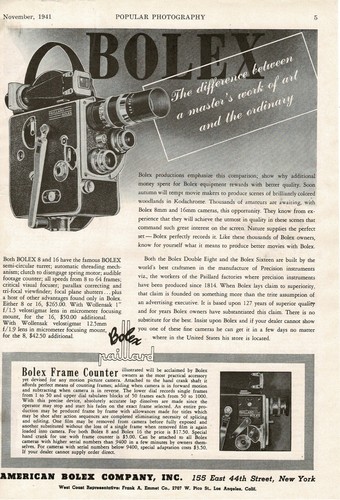 1941 bolex paillard - bolex, 8mm