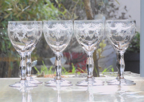 Verres cristal gravé saint - -8,
