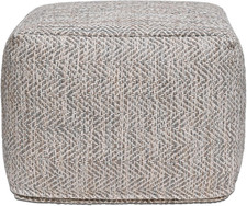 Ava Cotton Square Pouf Ottoman