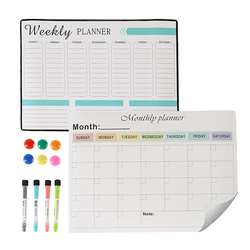 Tableau blanc planificateur - blanc,