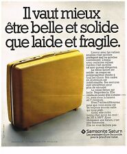 ADVERTISEMENT 1974 SAMSONITE suitcase SATURN