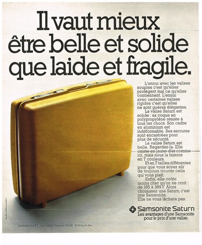 Publicite 1974 samsonite - ,