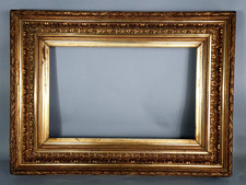 Cadre ancien 73x53 cm, feuillure: 52x33 à 54x34 cm bois stuc doré C737