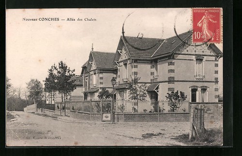 Cpa conches allée - conches,,