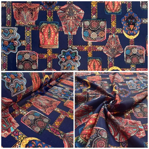 Tissu polyester imprimé - tissu, en