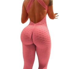 Bodysuit Leggings Pants Anti Cellulite Fitness Gym Womens Sports Yoga Jumpsuit