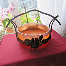 1 glass paste centerpiece basin signed DEGUE