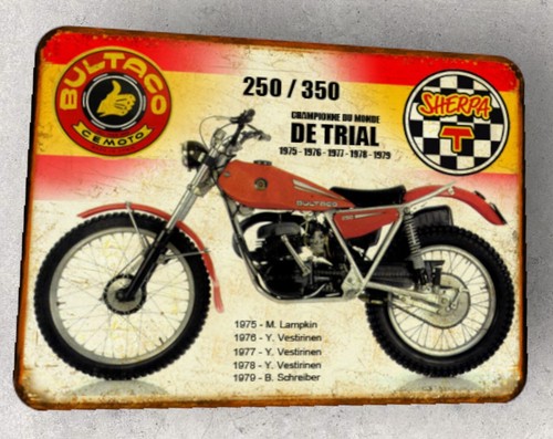 Plaque métal vintage bultaco - plaque,