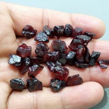 Grenat rouge naturel 31 pièces taille brute 9-10 mm pierre précieuse grenat...