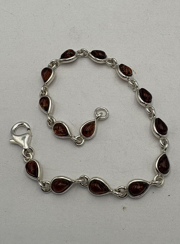 Bracelet ambre 925 argent - en,