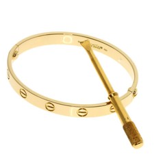 CARTIER   Bracelet LOVE Bracelets # 16 with driver K18 Yellow Gold