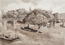 Eau forte originale Paris, la