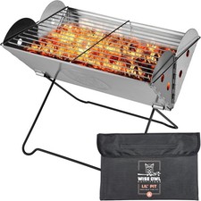 Wise Owl Outfitters Collapsible Camping Grill - Lil Pit Portable Fire Pit