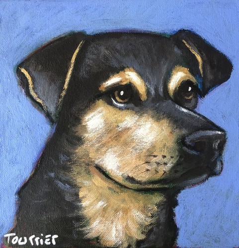 Tableau portrait chien - tableau,