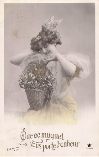 Emeillographie femme panier - emeillographie,