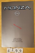 OPEL MONZA FARBEN & POLSTER COULEURS Prospectus D/FR/NL/It 4 pages 7/1983