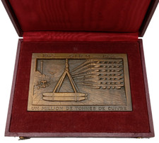 12.26/01/25 (REF18515) Bronze Plaque One Million Ton Copper Medal