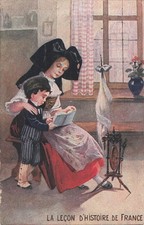 CP ILLUSTREE PATRIOTIQUE LECON