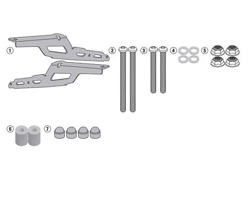 Givi top case side arms - givi,