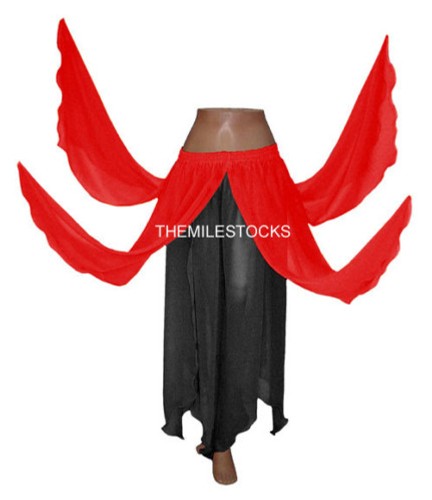 Tms rouge noir 8 pétales - rouge,