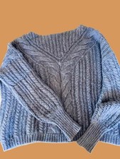 SÉZANE Pull bleu épais