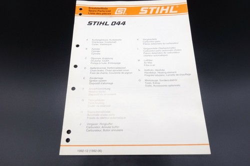Stihl tronçonneuse 044 liste - stihl,