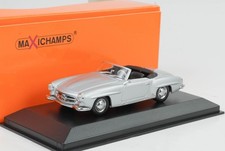 MAXICHAMPS, MERCEDES BENZ 190 SL 1955 cabriolet gris argent, échelle 1/43, MX...