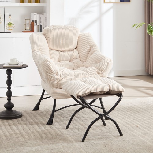 Modern accent chair ottoman - modern, w/