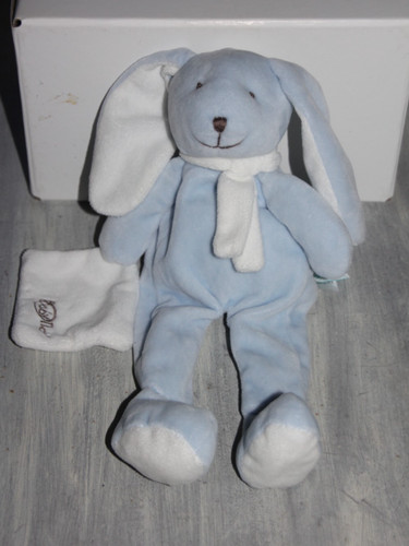 Doudou babynat lapin bleu - babynat,