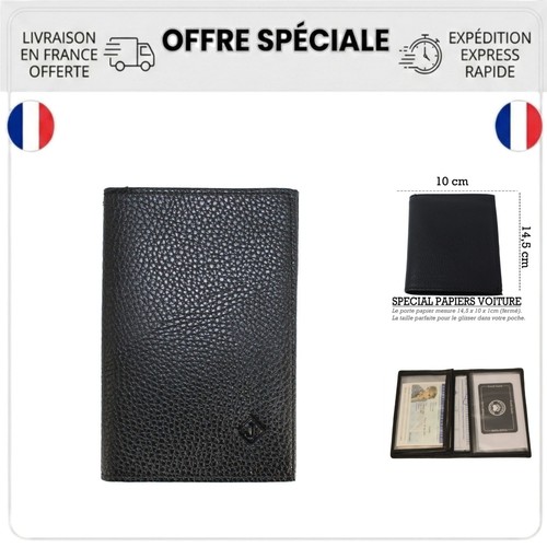 Porte papiers voiture cuir - voiture,