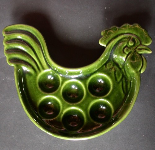 Coq poule plat - plat, vert