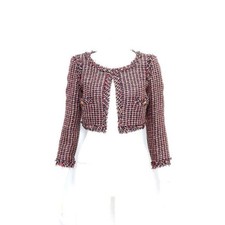 CHANEL Veste cropped sans col