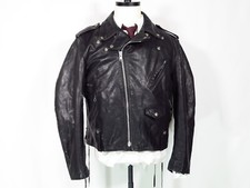 VTG Schott Perfecto 615 Leather Motorcycle Jacket w/ Wool Liner, 1985-86, Sz. 44
