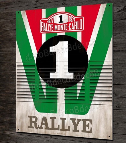 Plaque métal déco - , rallye