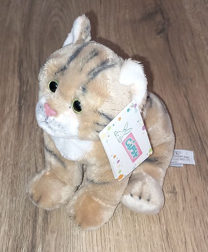 Doudou peluche chat - doudou, tigré