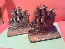 Vintage Cast Iron Frigate Ship