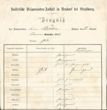 Strasbourg-Neudorf (67) 3 Grands Documents Scolaires 1879,80,81.
