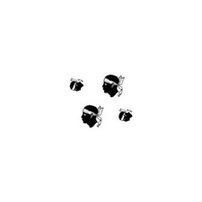 4 x Autocollant sticker voiture moto valise pc portable drapeau corse corsica