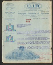 TOULOUSE (31) BALL BEARINGS for Fiat Ford AUTOMOBILE... "C.I.R." 1930