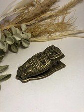 Solid Brass Owl Shaped Document Clamp