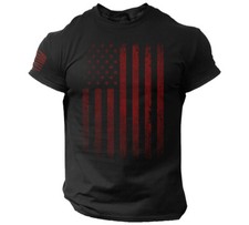 USA Vintage Flag T Shirt Red