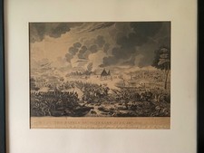 BATTLE OF WATERLOO: June 1815 - Antique watercolour lithographic print