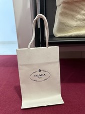 Sac shopping Prada blanc bleu