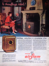 1960 ADVERTISING AIRFLAM THE IDEAL HEATING AIR CIRCULATION HEATING OIL