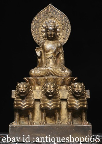 Statue lion bouddha - de,