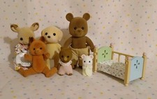Calico Critters Sylvanian Families Assorted Toy Figures Lot & Crib READ