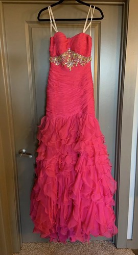 Tiffany pink strapless ruched - strapless,
