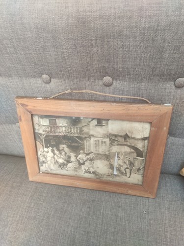 Ancien tableau scene - tableau,