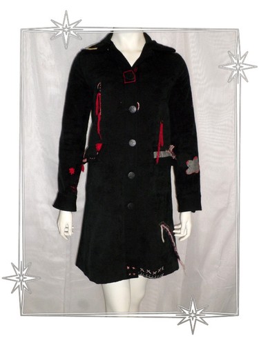 Manteau fantaisie noir - -,