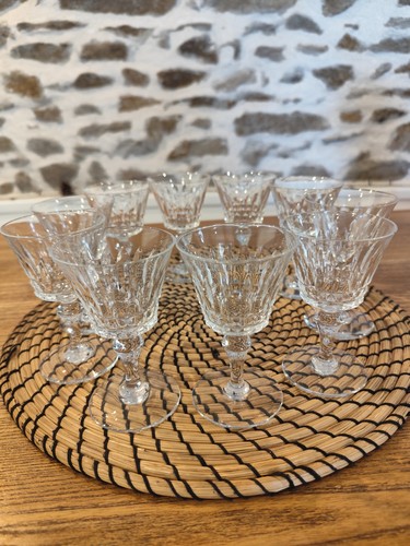 Lot verres en - en, cristal